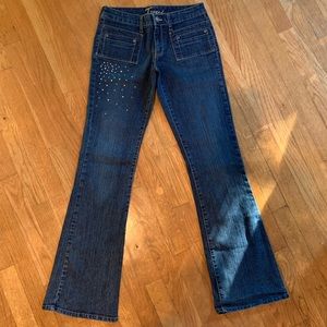 Blue Jeans w/ Rhinestone Embellishments